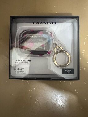COACH Pink Star AirPods Pro Case with Gold Ring